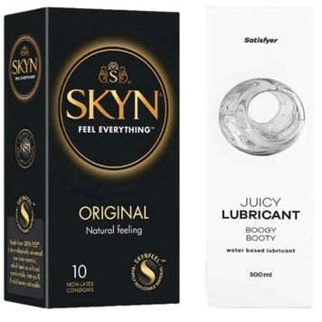 Набір Лубрикант Satisfyer Boogy Booty 300 мл + SKYN Original 10 шт SOS12720 фото