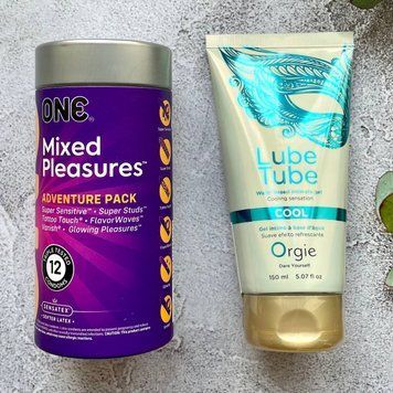 Набор ONE Mixed Pleasures (12 шт.) + Лубрикант LUBE TUBE COOL, 150 мл ORGIE SOS2354 фото