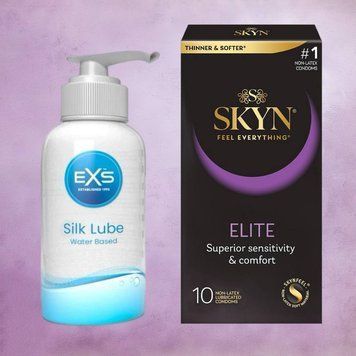 Набір Skyn Elite 10 шт + Лубрикант EXS Aloe Vera Silk Lube 250 мл SOS4344 фото