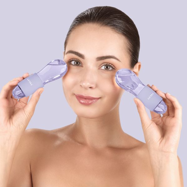 Двойной массажер для глаз GESKE Cool&Warm Duo Eye Massager 7в1 purple HB0325 фото