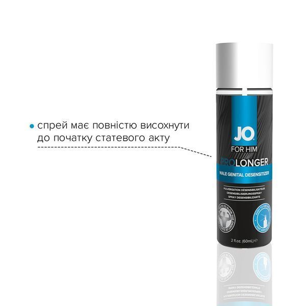 Пролонгирующий спрей System JO Prolonger Spray with Benzocaine (60 мл) не содержит минеральных масел SO1832 фото