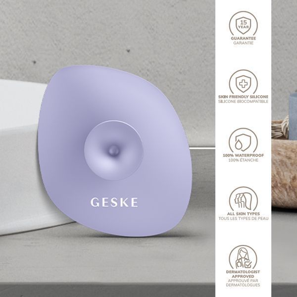 Щітка для обличчя GESKE Facial Brush 4в1 з тримачем purple HB0057 фото