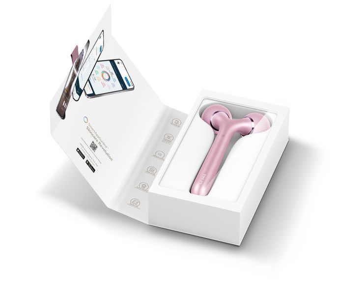 Электронный ультразвуковой ролик для лица и тела GESKE Sonic Facial&Body Roller 4в1 pink HB0037 фото