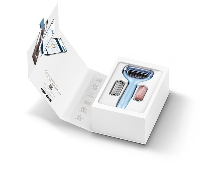 Роллер для игловой мезотерапии лица и тела GESKE MicroNeedle Face&Body Roller 9в1 aquamarine HB0215 фото