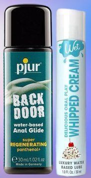 Набор лубрикантов pjur backdoor Regenerating 30 мл + Wet Oral Play Whipped Cream (30 мл) LB545 фото