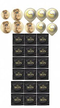 Комплект: SKYN Original 18 шт. + OLO Лід і Полум'я 5 шт. + ONE 𝐕𝐀𝐍𝐈𝐒𝐇 𝐇𝐲𝐩𝐞𝐫𝐭𝐡𝐢𝐧 5 шт. SOS11228 фото