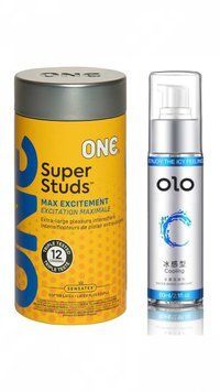 ONE Super Studs Pack 12 шт та Лубрикант OLO Охолоджуючий 60 мл SOS642 фото
