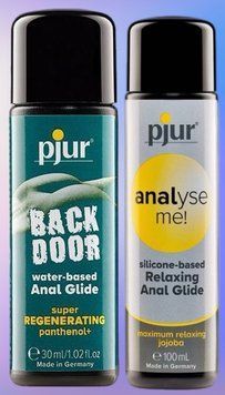 Набор лубрикантов pjur backdoor Regenerating 30 мл + pjur analyse me! Relaxing jojoba silicone 100 мл LB495 фото