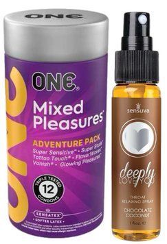 Комплект 12 шт ONE Mixed Pleasures + Спрей Sensuva Deeply Love You Chocolate Coconut (29 мл) SOS6113 фото