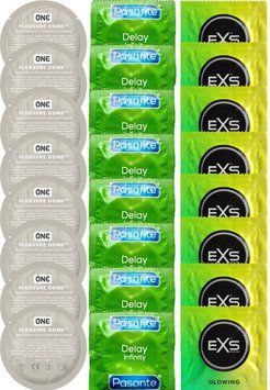 Набір 24 шт ONE Pleasure Dome + Delay Infinity + EXS Glow in the Dark SOS7370 фото