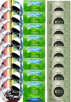 Набір 24 шт ONE Extreme Ribs + Delay Infinity + EXS Snug Fit SOS7420 фото