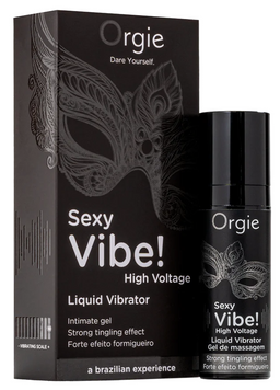 Жидкий вибратор-гель со сверхмощным покалывающим эффектом Orgie Sexy Vibe! High Voltage (Extra Strong), 15 мл 21203 фото