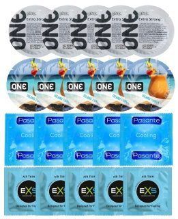 Набор 20 шт ONE Extra Strong + ONE Island Punch + Pasante Cooling + EXS Air Thin SOS7270 фото