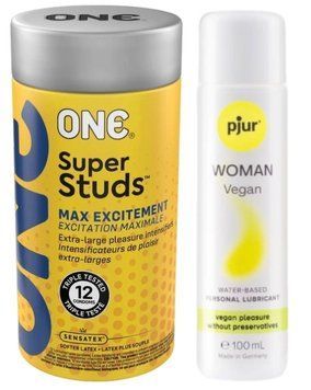 Комплект 12 шт ONE Super Studs + Pjur Woman Vegan 100 мл SOS13124 фото