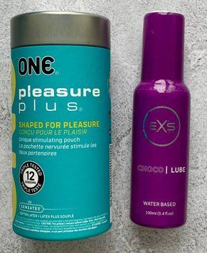 Комплект ONE Pleasure Plus 12 шт - Лубрикант EXS Choco Lube 100 мл SOS2602 фото