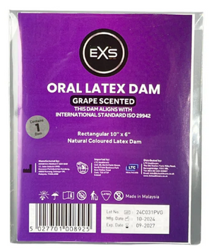 Латексная салфетка EXS Scented Latex Dam со вкусом Винограда (Grape) EXS4 фото
