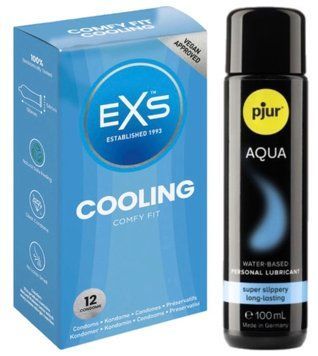 Комплект EXS Cooling 12 шт + Pjur Aqua 100 мл  SOS13623 фото