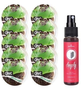 Комплект ONE Mint Chocolate 10 шт + Sensuva Deeply Love You Cinnamon (29 мл) SOS13865 фото