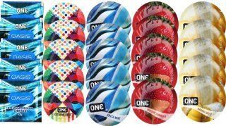 Набор из 25 шт One Oasis Premium + ONE Ribs + ONE Fresh Mint + ONEChocolateStrawberry + ONEBanana SOS8476 фото