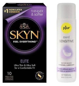 Комплект SKYN Elite 10 шт + Pjur MED Sensitive Glide 100 мл SOS13173 фото