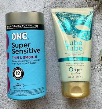 Набор ONE Super Sensitive (12 шт.) + Лубрикант LUBE TUBE COOL, 150 мл ORGIE SOS2355 фото