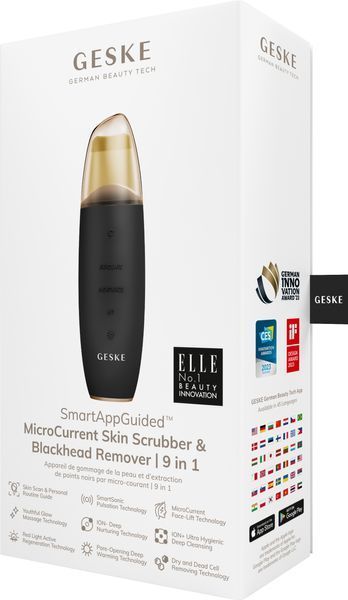 Микротоковый скраббер для кожи и устранение черных точек GESKE MicroCurrent Skin Scrubber&Blackhead Remover 9в1 gray HB0141 фото