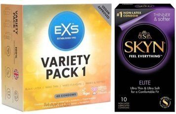 Набор з SKYN Elite 10 шт + EXS Mixed Variety Pack 1, 48 штук SOS7849 фото