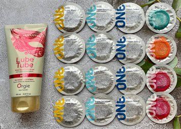 Набор из 16 шт ONE Super Studs, Super Sensitive, Classic, Color Sensations + лубрикант LUBE TUBE HOT, 150 мл ORGIE SOS2405 фото