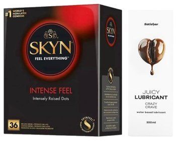 Комплект Лубрикант Satisfyer Juicy Crazy Crave 300 мл + SKYN Intense Feel 36 шт SOS12889 фото