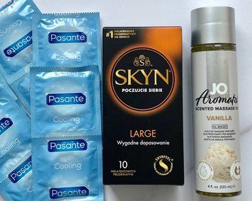 Набор 20 шт SKYN Large - Pasante Cooling + System JO Aromatix Vanilla 120 мл SOS1655 фото