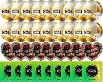 Набор 36 шт ONE Banana Split + Pasante Heart + EXS Glow in the Dark SOS7801 фото