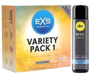 Набор EXS Variety pack 1 (48 шт) + pjur Basic Waterbased 100 мл SOS13423 фото
