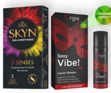 SKYN 5 Senses + SEXY VIBE, 15 мл вібрація + зігріваючий ефект ORGIE SOS6970 фото