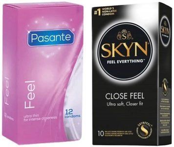 Набір з SKYN Close Feel пачка 10 штук + Pasante Sensitive Feel (12 шт) SOS8048 фото