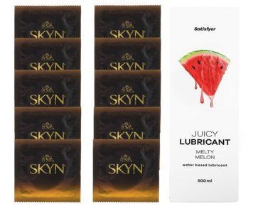 Комплект SKYN passion daiquiri 10 шт. + Лубрикант Satisfyer Juicy Lubricant Melty Melon 300 мл SOS12621 фото