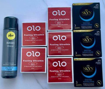 Набір 24 шт OLO збуджуючі 001 + Skyn Extra Lube + Лубрикант pjur Basic Waterbased, 100 мл SOS3807 фото