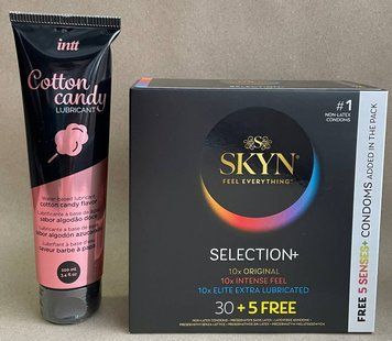 Комплект Skyn Selection 35 шт + ЛЛубрикант на водной основе Intt Cotton Candy (100 мл)  SOS1061 фото