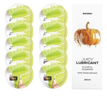 Комплект ONE Color 10 шт. + Лубрикант Satisfyer Juicy Lubricant Playful Pumpkin (300 мл) SOS12369 фото