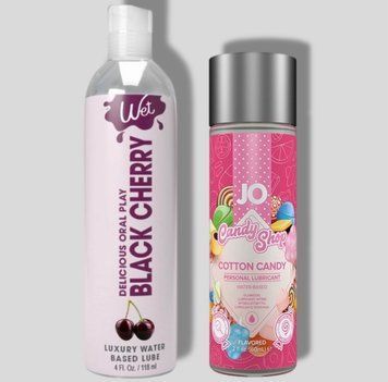 Wet Oral Play Black Cherry (118 мл) + JO Candy Shop Cotton Candy (60 мл) LB907 фото
