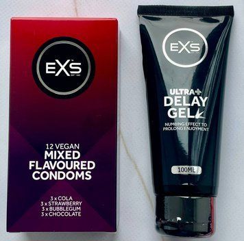 Комплект EXS Mixed Flavoured 12 шт - EXS Delay Gel Ultra+ 100ml SOS3615 фото