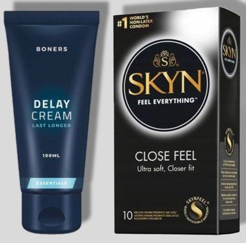 SKYN Close Feel 10 шт + Пролонгатор Boners Delay Cream 100 мл SOS4938 фото