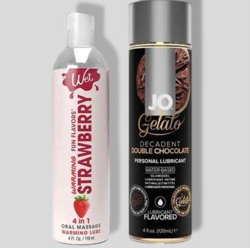 Wet Oral Play Strawberry (118 мл) + JO GELATO Double Chocolate (120 мл) LB857 фото