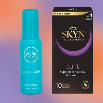 Набір Skyn Elite 10 шт + Лубрикант EXS Clear Lube Water Based 100 мл SOS4345 фото