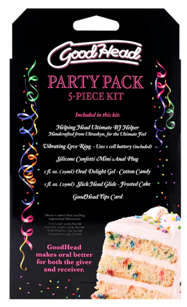 Подарунковий набір Doc Johnson GoodHead Party Pack (5 предметів) &mdash; повний святковий комплект із мастурбатором, віброкільцем та анальною пробкою SO6064 фото