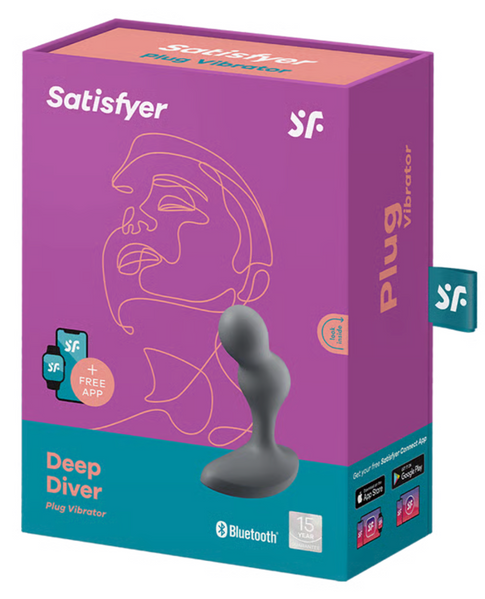 Анальный вибратор Satisfyer Deep Diver Connect App (серый) SO6083 фото