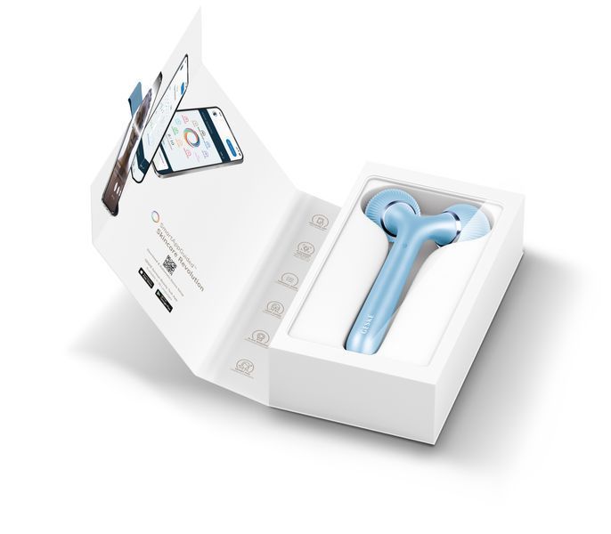 Электронный ультразвуковой ролик для лица и тела GESKE Sonic Facial&Body Roller 4в1 aquamarine HB0038 фото