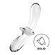 Двосторонній скляний дилдо Satisfyer Double Crystal Transparent, боросилікатне скло, унісекс SO8784 фото 2