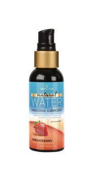 Змазка на водній основі Sensuva Natural Water-Based Strawberry (57 мл) без гліцерину та парабенів SO3221 фото