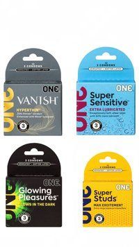 Набір ONE Triple Set з 12 шт : Vanish , Super Sensitive , Glowing Pleasures , Super Studs SOS643 фото
