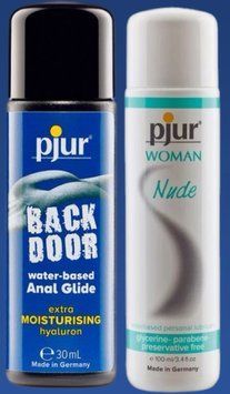 Набор лубрикантов pjur backdoor Comfort water glide 30 мл + pjur Woman Nude 100 мл LB347 фото